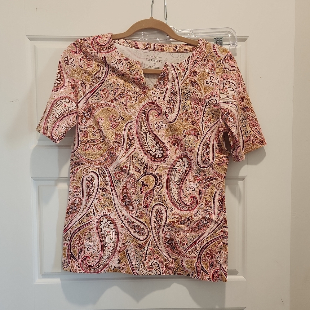 Talbots Paisley Print Women's Top Mp